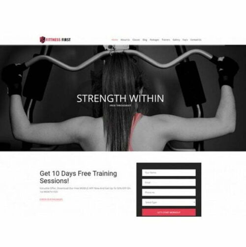 Fitness First Single Page - HTML Template